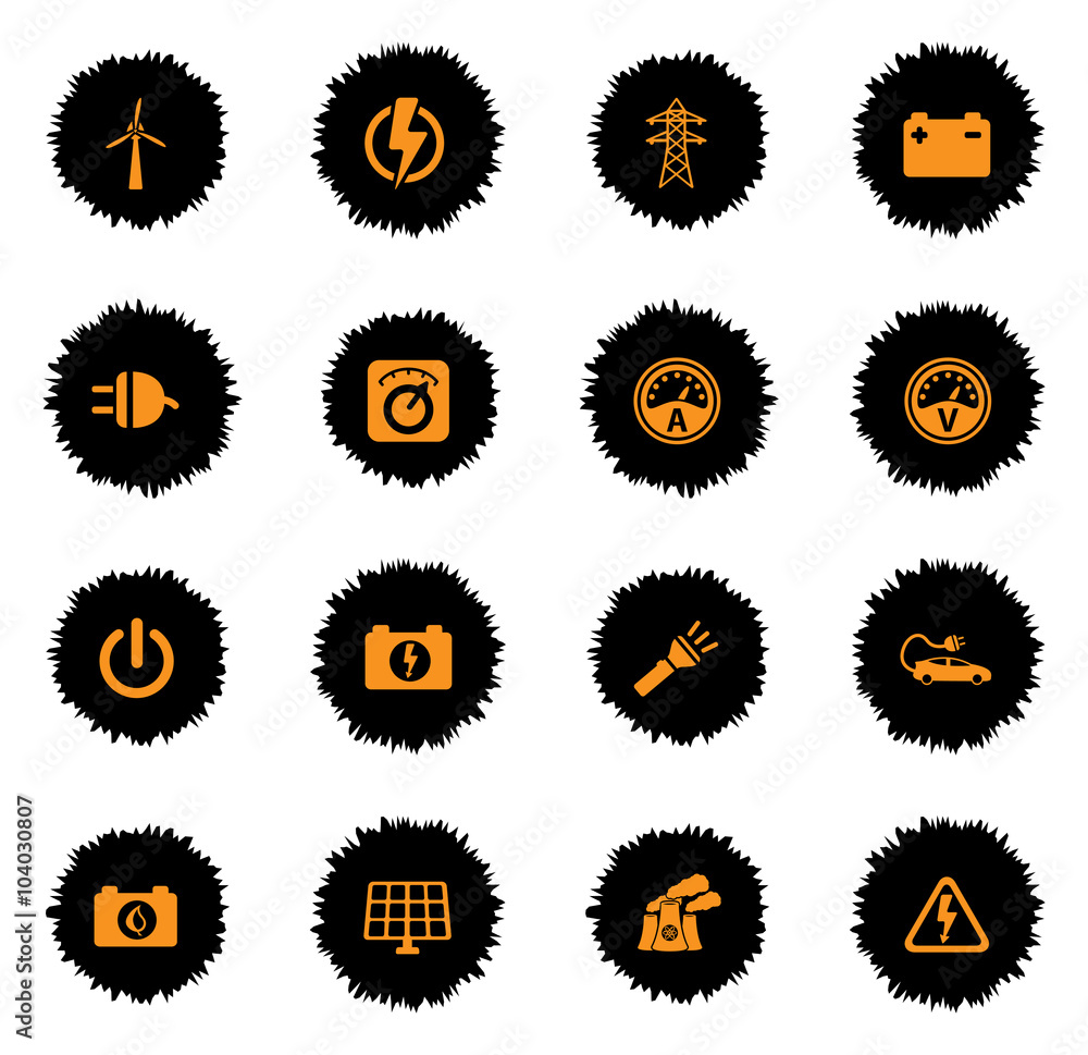 Electricity simply icons Electricity simply icons