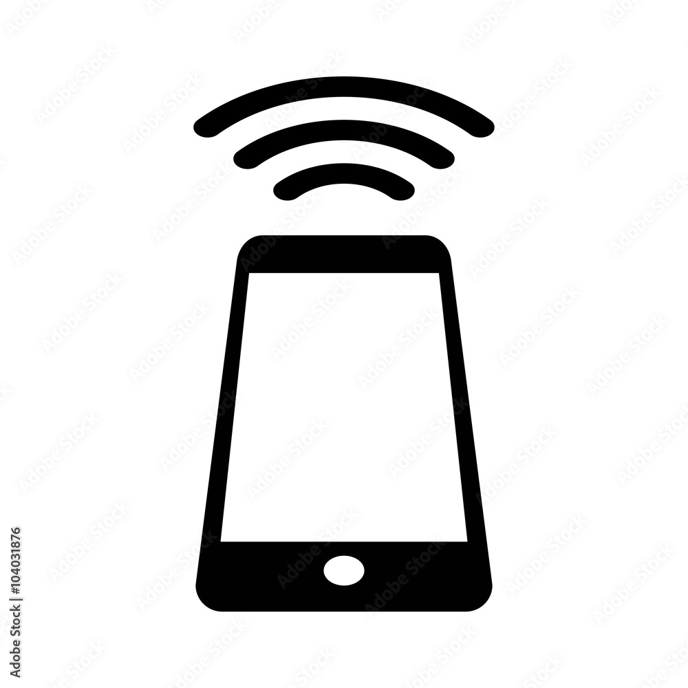 NFC payment with mobile phone / smartphone flat icon for apps and websites NFC payment with mobile phone / smartphone flat icon for apps and websites