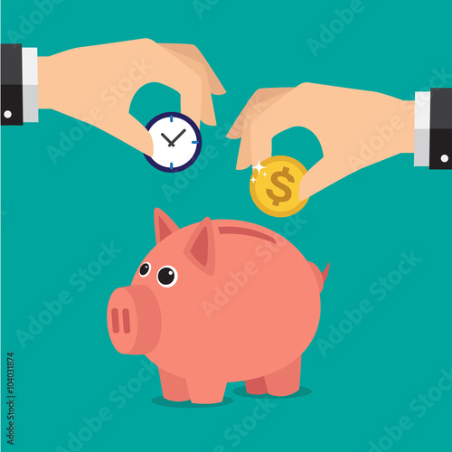 Piggy bank, time is money