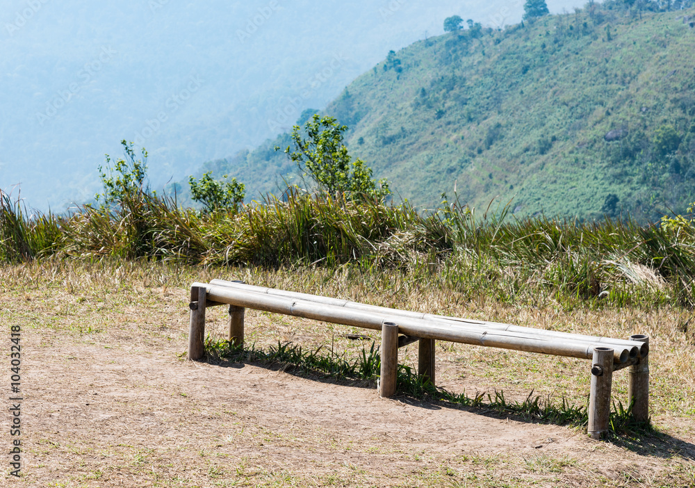 Fototapeta premium Old bamboo bench