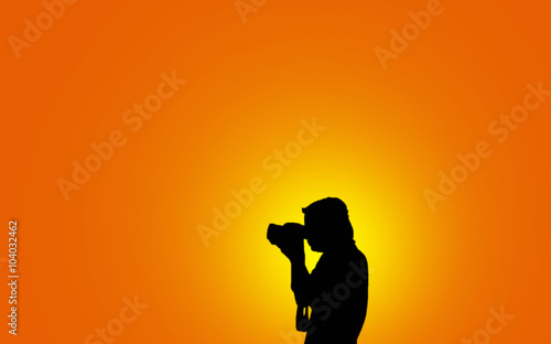 Photographer man silhouette