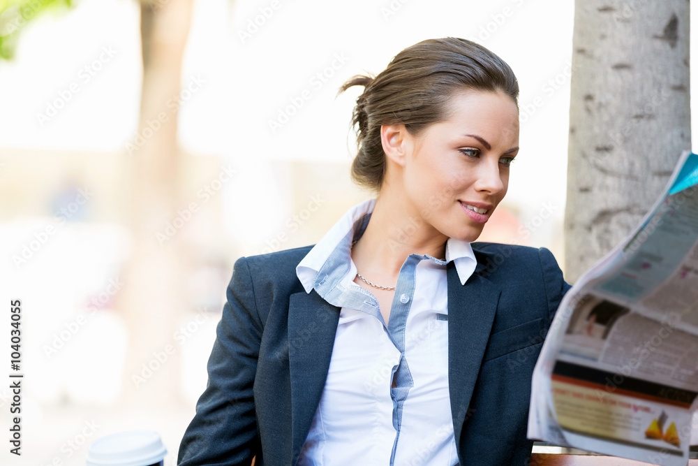 Portrait of business woman smiling outdoor Portrait of business woman smiling outdoor