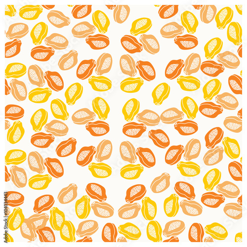 Leaves fruits and Flowers seamless pattern