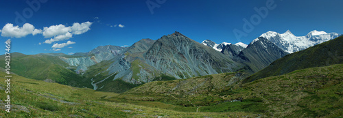 Panorama of Belukha mountain, Altai, Russia