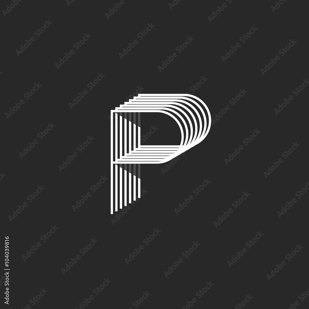 Letters P line monogram logo design. Linear minimal stylish emblem. Luxury  elegant vector element. Premium business logotype. Graphic alphabet symbol  for corporate business identity 7165271 Vector Art at Vecteezy