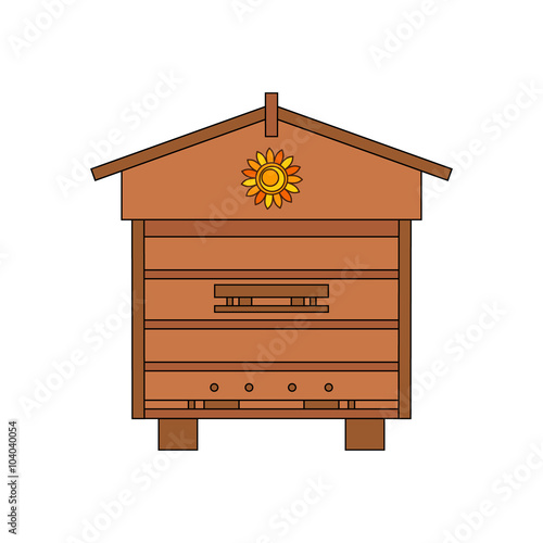 bee beehive outline 