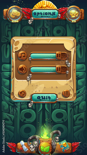 Jungle shamans GUI music options window