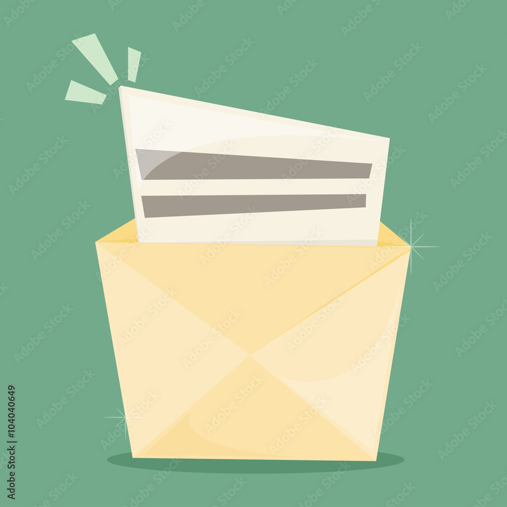 Vector flat mail icon Vector flat mail icon