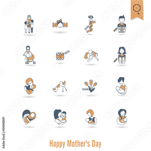 Happy Mothers Day Icons © helenstock
