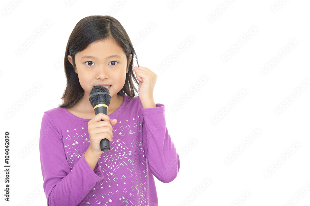 カラオケを楽しむ女の子 カラオケを楽しむ女の子