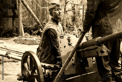 Billede på lærred Reconstruction of the World War 2