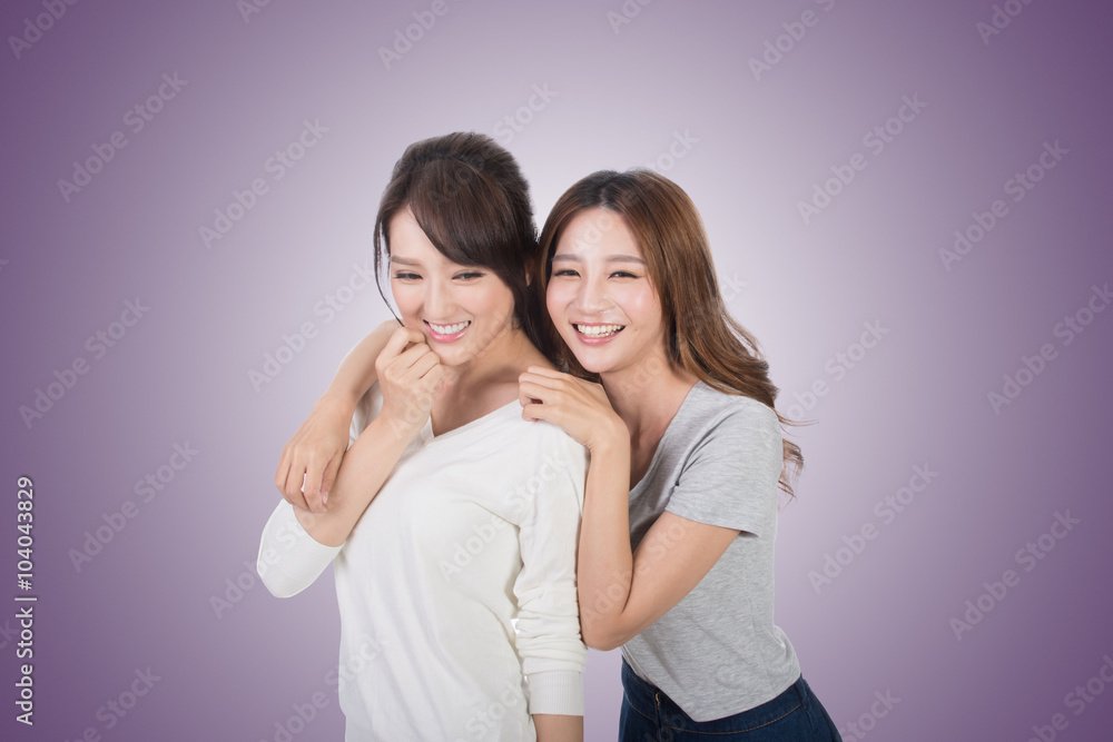 Asian woman with her friend Asian woman with her friend