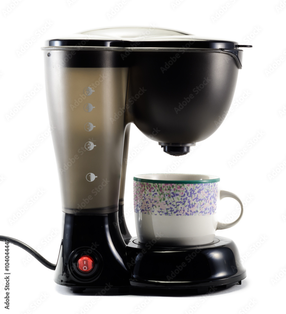 coffee maker and boiler machine with cup isolated on white background coffee maker and boiler machine with cup isolated on white background