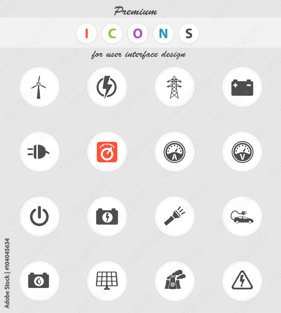 Electricity simply icons Electricity simply icons