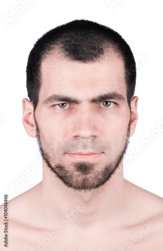 Facial close up of an attractive man face
