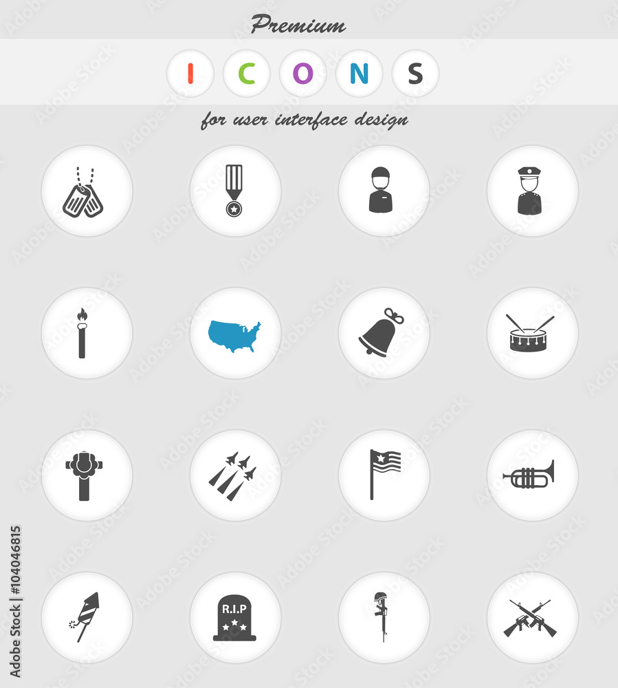 Memorial day simply icons Memorial day simply icons