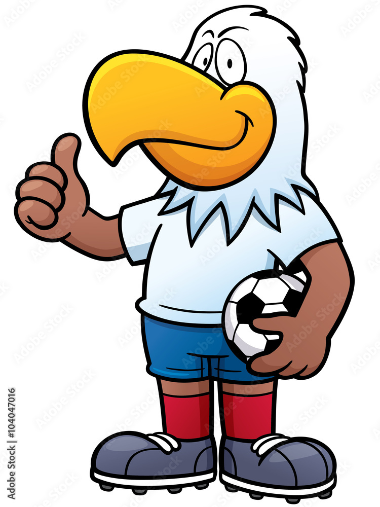 Fototapeta premium Vector illustration of Cartoon Soccer player - Eagle