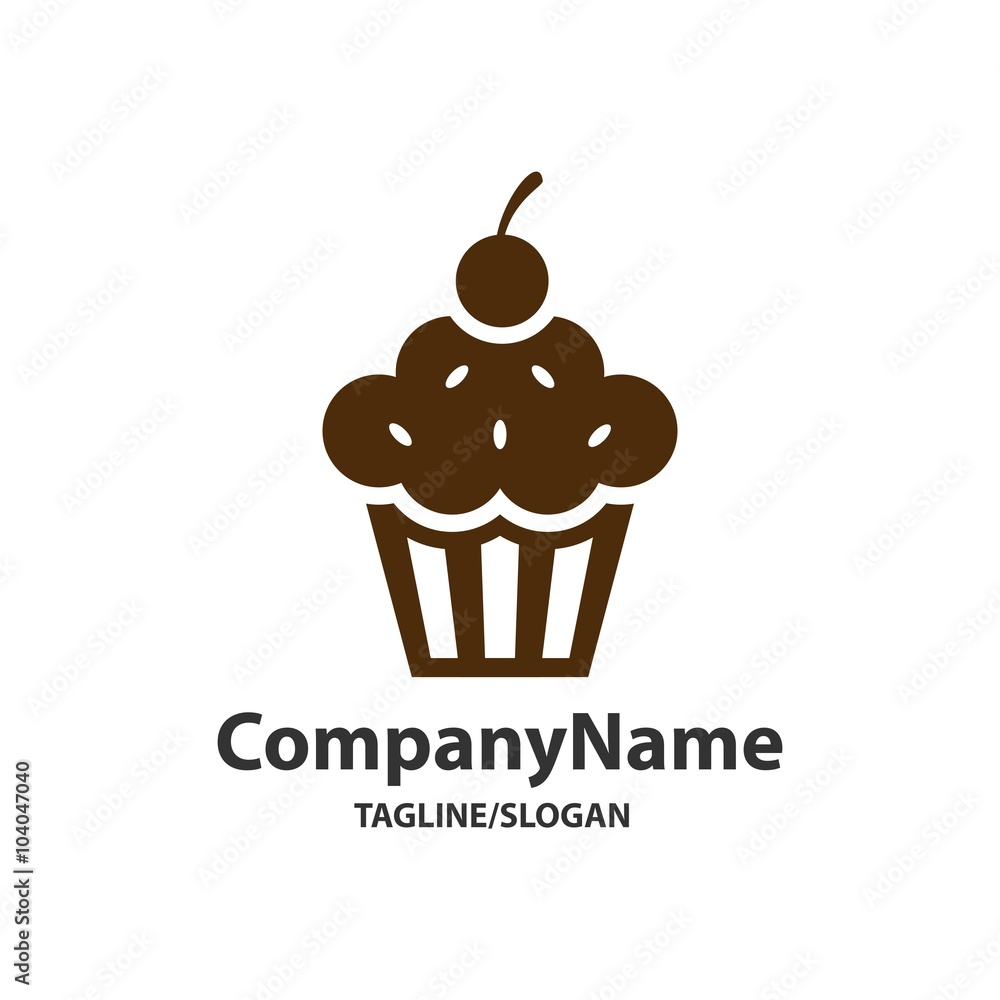 cupcake cake bread dessert logo icon Vector cupcake cake bread dessert logo icon Vector