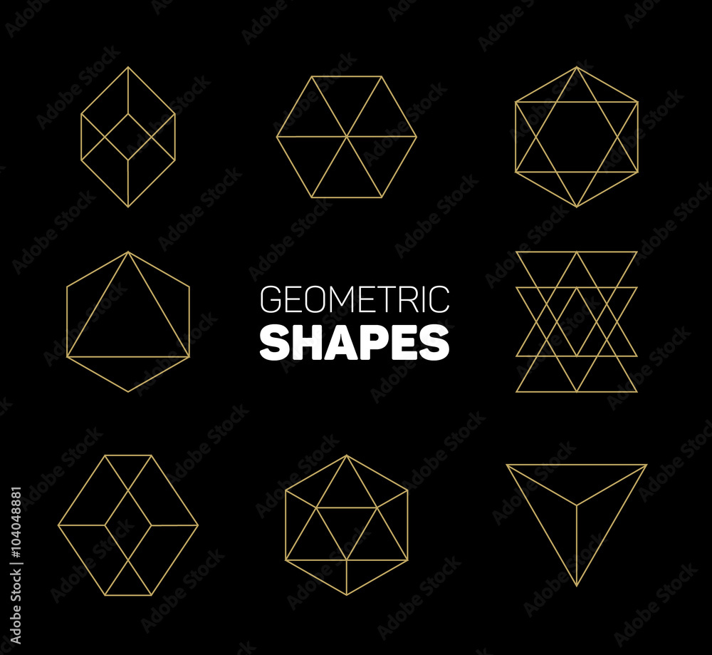 Vector abstract regular geometric shapes Vector abstract regular geometric shapes