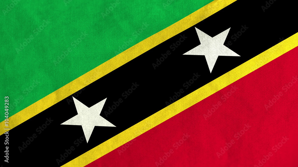 Kittitian or Nevisian flag waving in the wind (full frame footage in 4K UHD resolution). Kittitian or Nevisian flag waving in the wind (full frame footage in 4K UHD resolution).