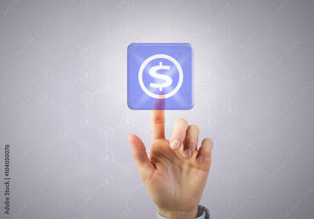 Fototapeta premium Financial appliocation icon