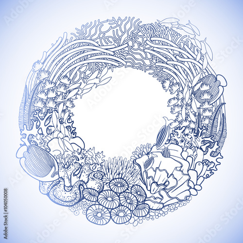 Coral reef wreath