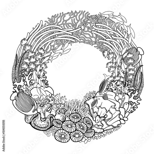 Coral reef wreath