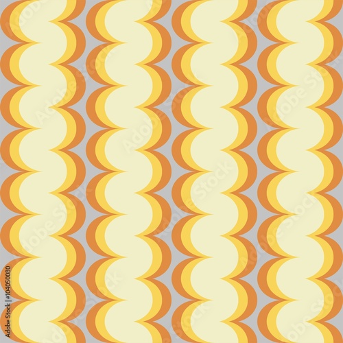 Ornamental Designs Retro waves background 70s texture tile seamlessly gray orange