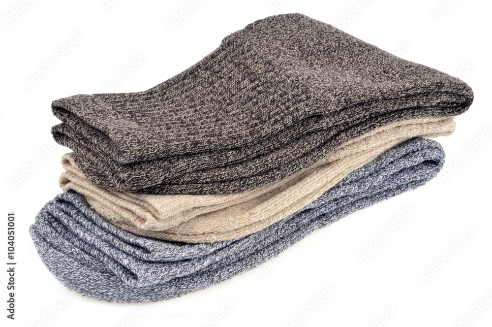 Fototapeta premium Trois paires de chaussettes en laine