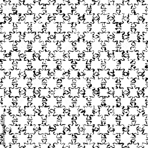 Seamless black and white vector background with abstract geometric shapes. Print. Cloth design, wallpaper.