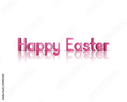 Happy easter 3d word 