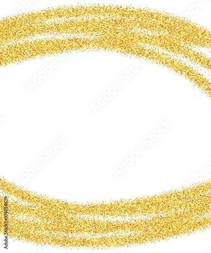 Vector gold glitter abstract background, golden sparkles on white background, design template