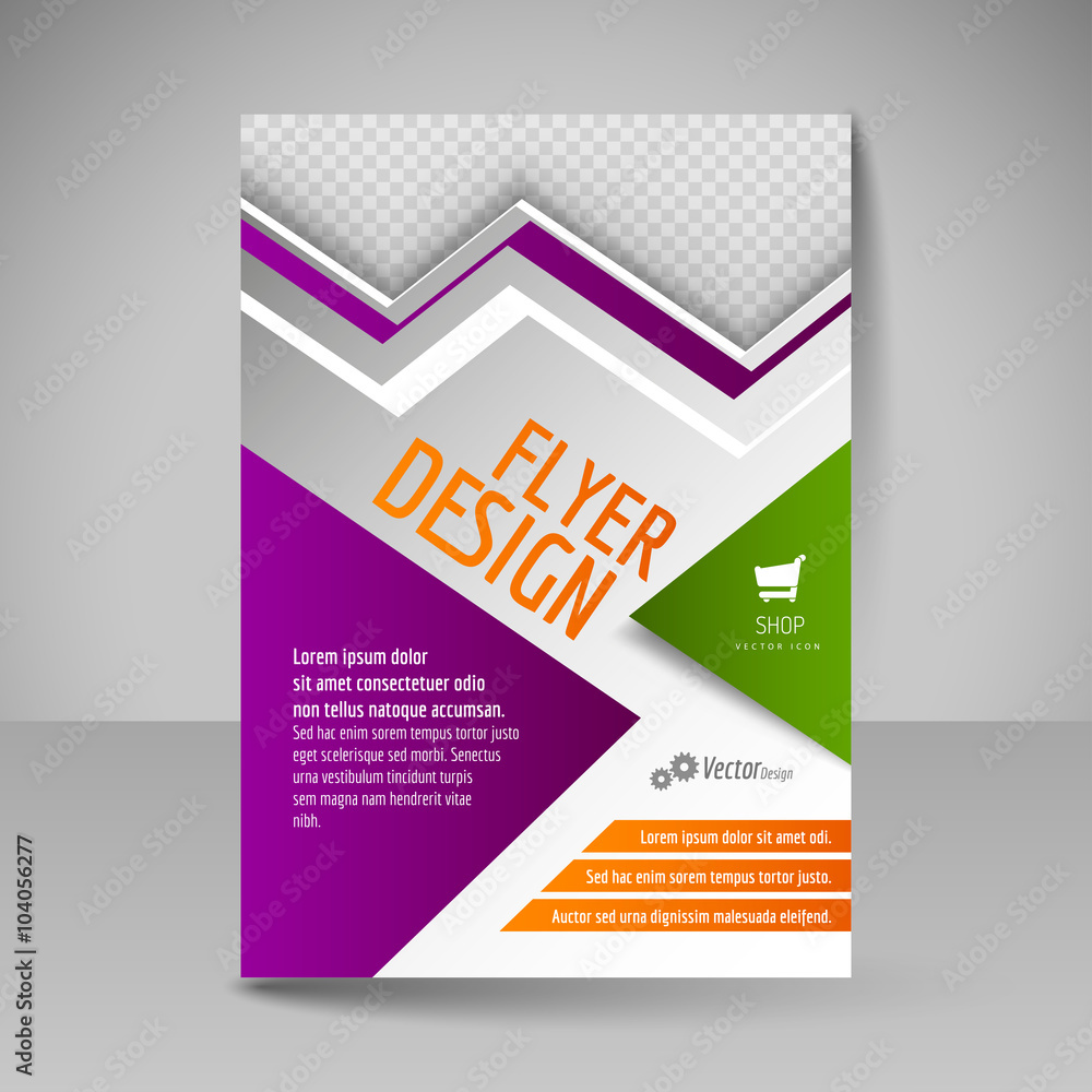 Fototapeta premium Template of flyer for business brochures, presentations, website