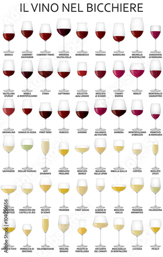 il vino nel bicchiere Stock Vector | Adobe Stock