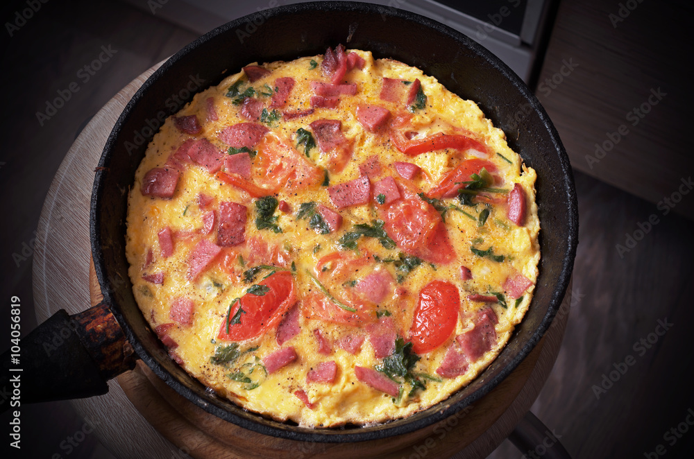 Omelet with sausage Omelet with sausage
