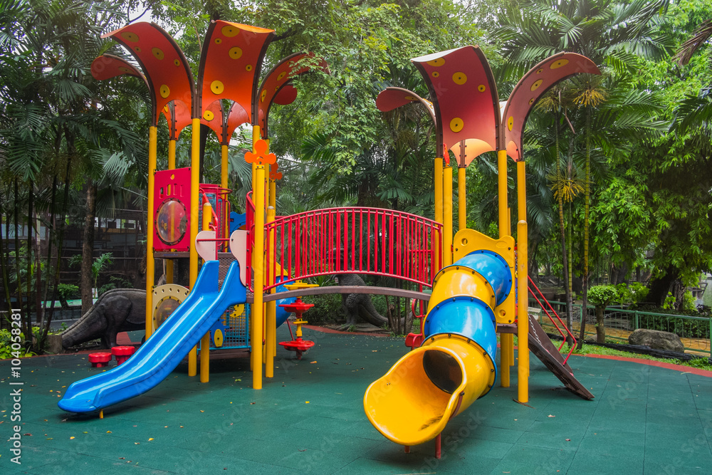 Colorful Playground In The Park