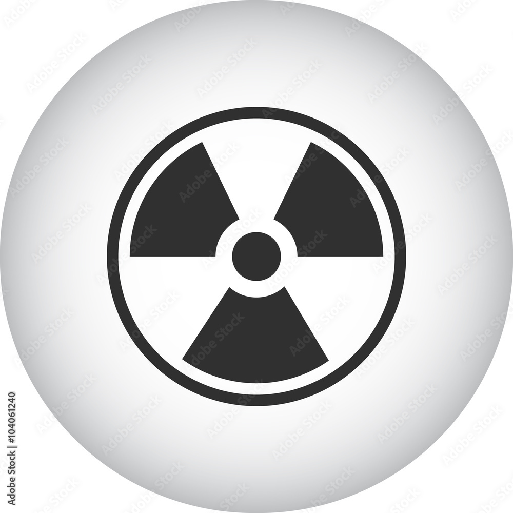 Radiation danger symbol simple icon on round background Radiation danger symbol simple icon on round background