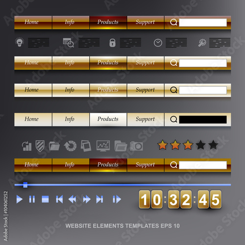 set of WEB design elements templates