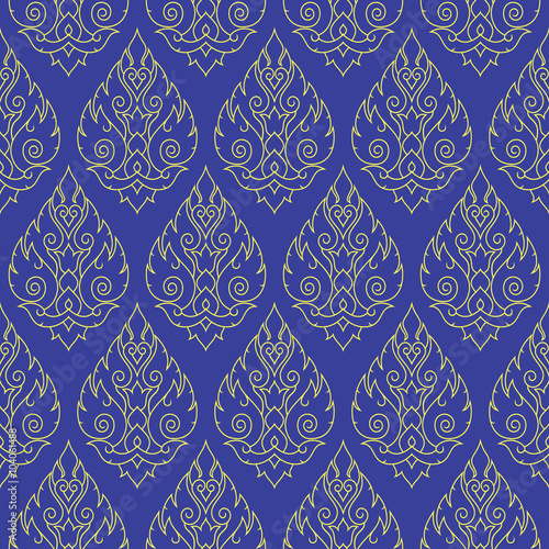 Seamless Thai pattern, repetitive background from Thailand