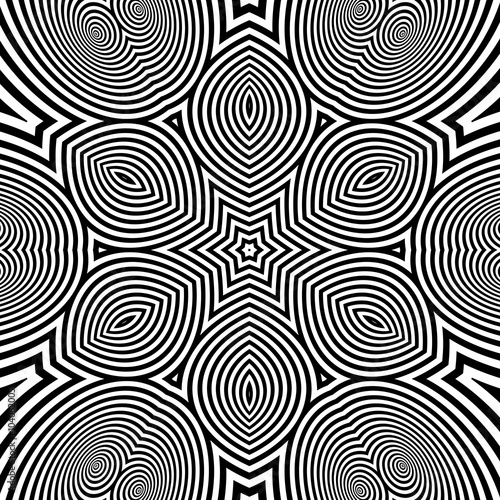 Abstract Striped Background. Black and White Vector Illustration