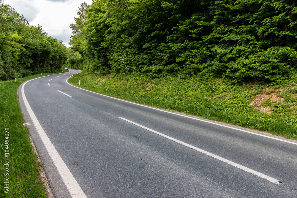 Straight asphalt road