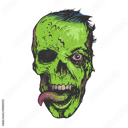Skull zombie illustration