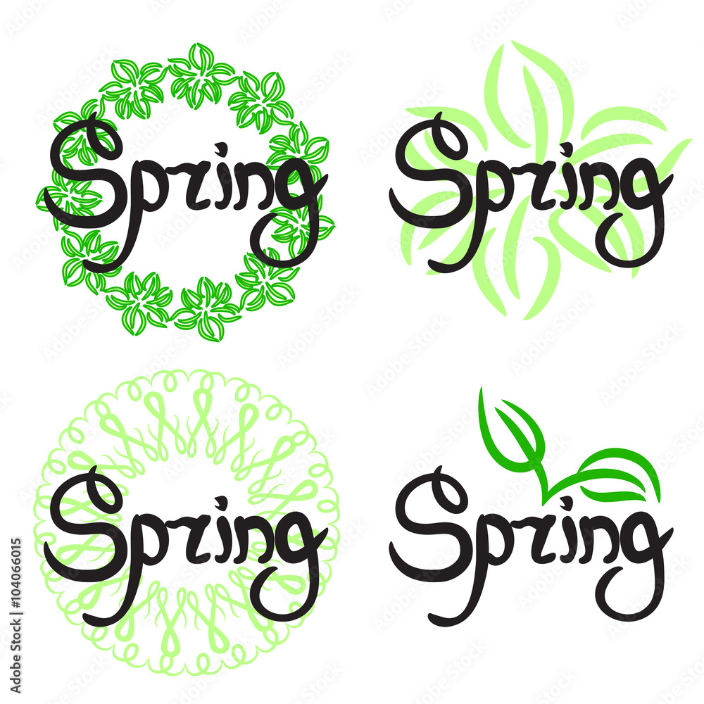 Spring logo. Vector illustration. Spring logo. Vector illustration.