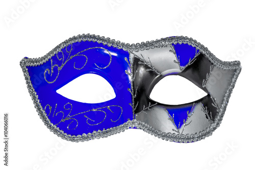 Venetian Carnival Mask patterned asymmetrical frontal picture