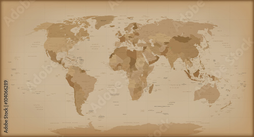 Vintage World Map 