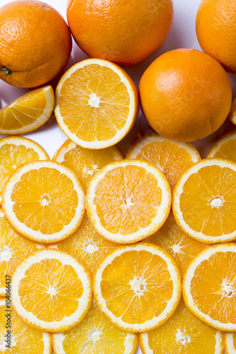 Fresh orange slices abstract background