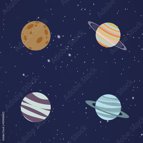 Abstract Cartoon planets