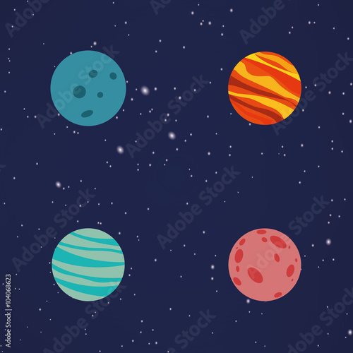 Abstract Cartoon planets