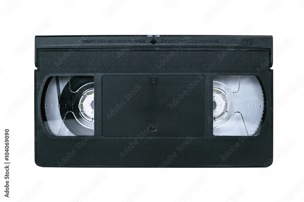 VHS Video Cassette isolated on white