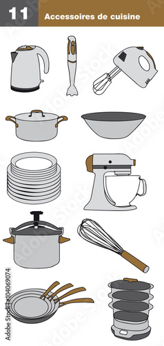 Icônes accessoires de cuisine
